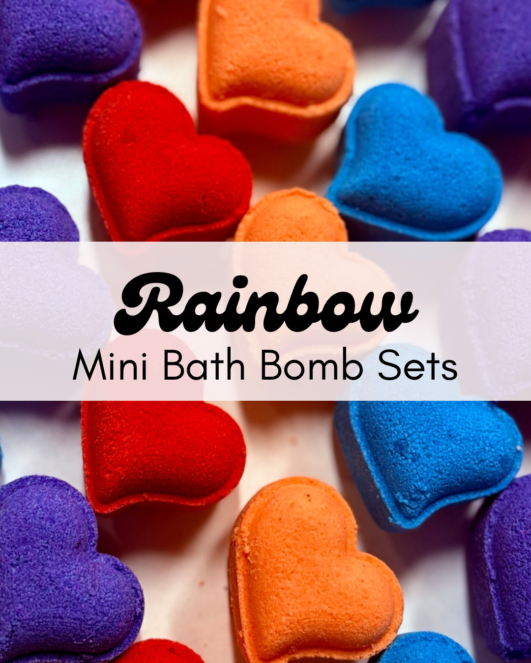 Rainbow Heart Mini Bath Bomb Sets